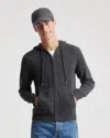 Quince Men's Mongolian Cashmere Full-zip Hoodie In Charcoal
