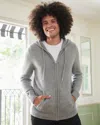 Quince Men's Mongolian Cashmere Full-zip Hoodie In Heather Grey