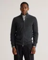 Quince Men's Mongolian Cashmere Full Zip Sweater In Charcoal