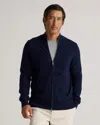 Quince Men's Mongolian Cashmere Full Zip Sweater In True Navy