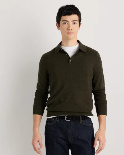 Quince Men's Mongolian Cashmere Polo Sweater