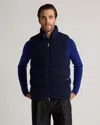 Quince Men's Mongolian Cashmere Puffer Vest In True Navy