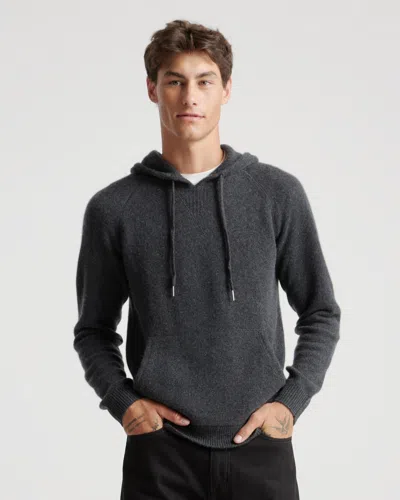 Quince Men's Mongolian Cashmere Pullover Hoodie In Charcoal