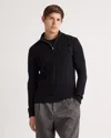 Quince Men's Mongolian Cashmere Quarter Zip Sweater In Black