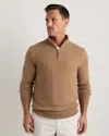 Quince Men's Mongolian Cashmere Quarter Zip Sweater In Brown