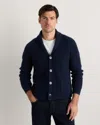 Quince Men's Mongolian Cashmere Shawl Collar Cardigan Sweater In Blue
