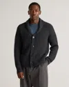 Quince Men's Mongolian Cashmere Shawl Collar Cardigan Sweater In Charcoal