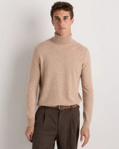 Quince Men's Mongolian Cashmere Turtleneck Sweater In Neutral