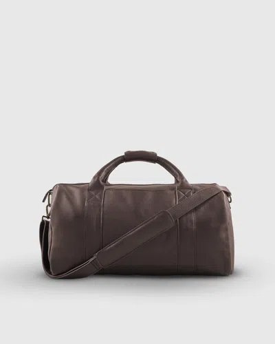 Quince Men's Nappa Leather Duffle Bag In Dark Brown