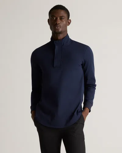 Quince Men's On Par Half-zip Pullover In Deep Navy