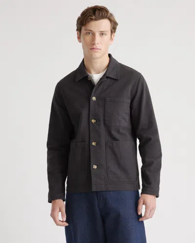 Quince Men's Organic Comfort Stretch Chore Jacket In Black