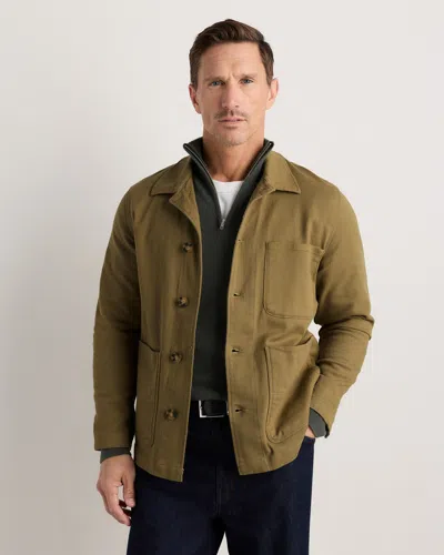 Quince Men's Organic Comfort Stretch Chore Jacket In Green