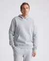Quince Men's Organic Heavyweight Fleece Hoodie In Heather Grey