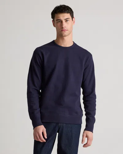 Quince Men's Organic Midweight French Terry Crewneck Sweater In Deep Navy