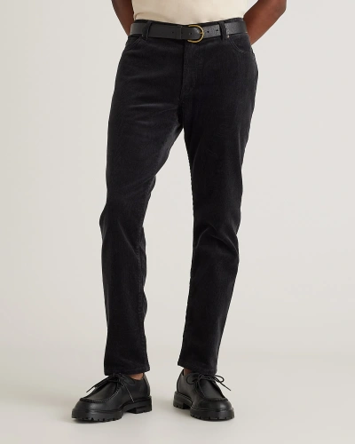 Quince Men's Organic Stretch Corduroy 5-pocket Pants In Black