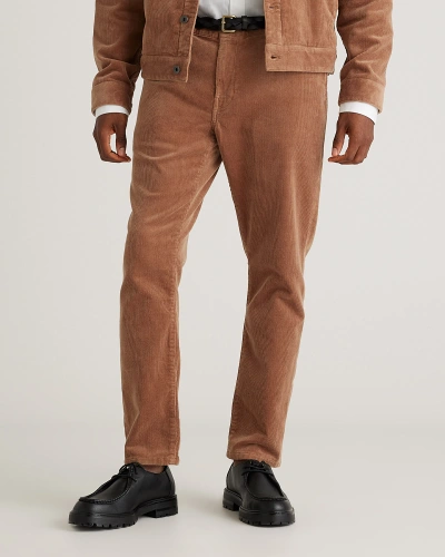 Quince Men's Organic Stretch Corduroy 5-pocket Pants In Warm Brown