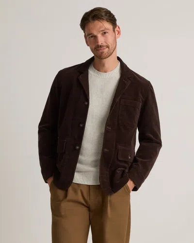 Quince Men's Organic Stretch Corduroy Chore Jacket In Espresso