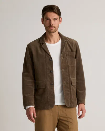 Quince Men's Organic Stretch Corduroy Chore Jacket In Seaweed