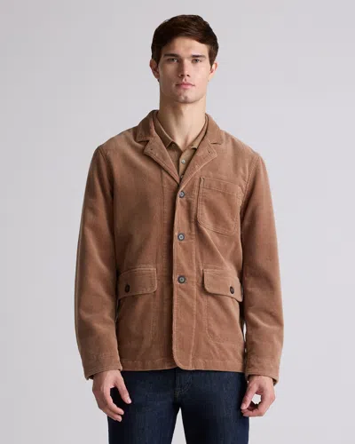 Quince Men's Organic Stretch Corduroy Chore Jacket In Warm Brown