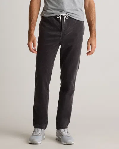 Quince Men's Organic Stretch Corduroy Drawstring Trouser In Dark Coal