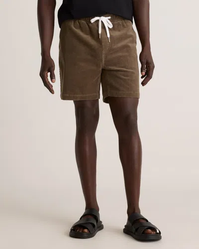 Quince Men's Organic Stretch Corduroy Shorts In Seaweed