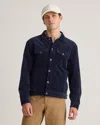Quince Men's Organic Stretch Corduroy Trucker Jacket In Deep Navy
