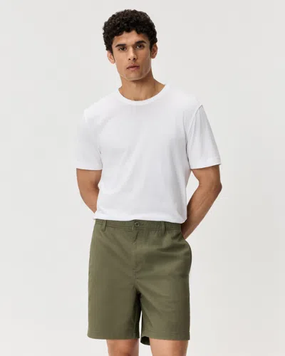Quince Men's Organic Stretch Cotton Pull On Chino Shorts 7" In Green