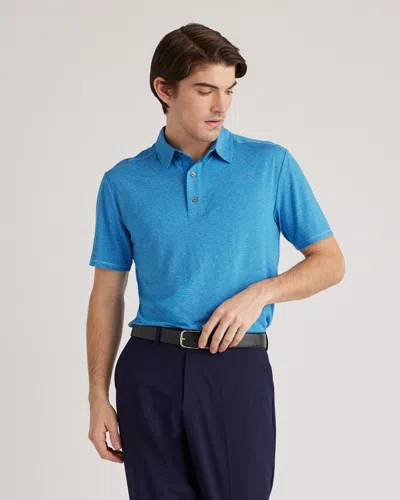 Quince Men's Performance Jersey Golf Polo In Blue