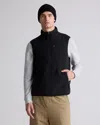 Quince Men's Polar Fleece Full-zip Vest In Bold Black