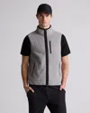 Quince Men's Polar Fleece Full-zip Vest In Gravel