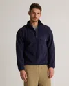 Quince Men's Polar Fleece Snap Pullover In Deep Navy
