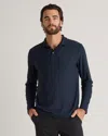 QUINCE MEN'S PROPIQUE PERFORMANCE LONG SLEEVE POLO