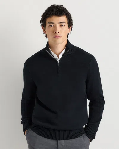 Quince Men's Quarter-zip Sweater In Black