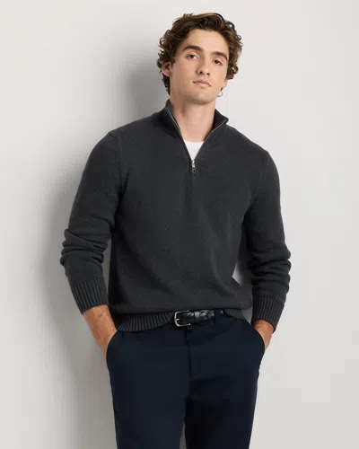 Quince Men's Quarter-zip Sweater In Gray