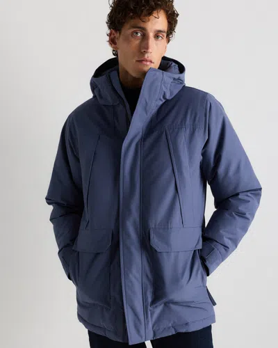 Quince Men's Responsible Down Hooded Parka In Blue