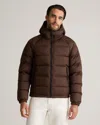 Quince Men's Responsible Down Puffer Jacket With Hood In Hot Fudge