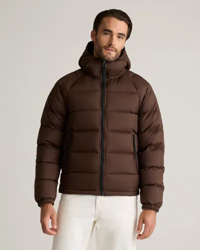 Quince Men's Responsible Down Puffer Jacket With Hood In Hot Fudge