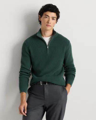 Quince Men's Ribbed Quarter-zip Sweater