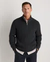 Quince Men's Ribbed Quarter-zip Sweater In Gray