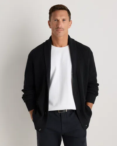Quince Men's Ribbed Shawl-collar Cardigan Sweater In Multi