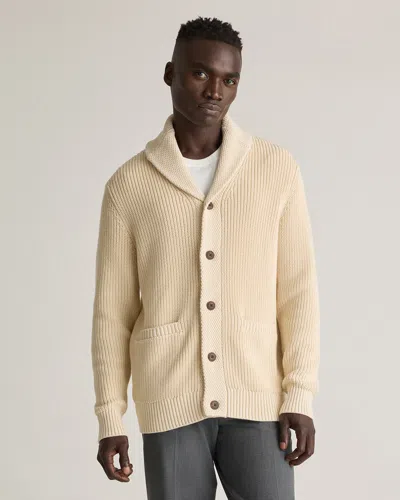 Quince Men's Shawl-collar Cardigan Sweater In Alabaster