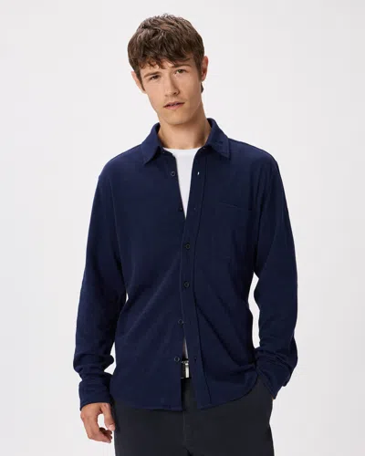 Quince Men's Slub Long Sleeve Button Up Shirt In Blue