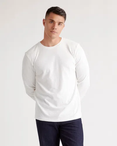 Quince Men's Slub Long Sleeve T-shirt In White