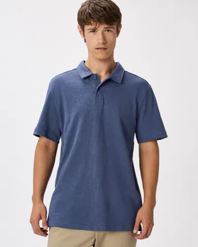 Quince Men's Slub Polo In Blue