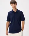 Quince Men's Slub Polo In Blue