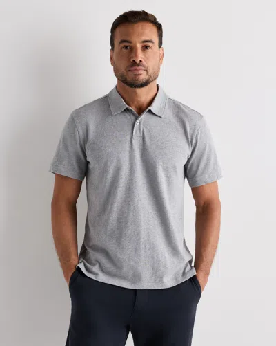Quince Men's Slub Polo In Gray