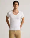 Quince Men's Soft Stretch V-neck Undershirt In Classic White