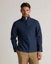 Quince Men's Softshell Fleece-lined Full-zip Jacket In Heather Deep Navy