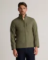Quince Men's Softshell Fleece-lined Full-zip Jacket In Heather Olive Oil