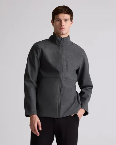 Quince Men's Softshell Fleece-lined Full-zip Jacket In Heather Shady Charcoal